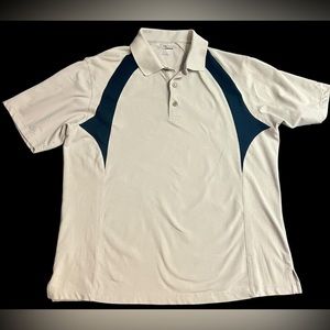 GRAND SLAM GOLF Men’s golf polo shirt Tan and Black | Size Large